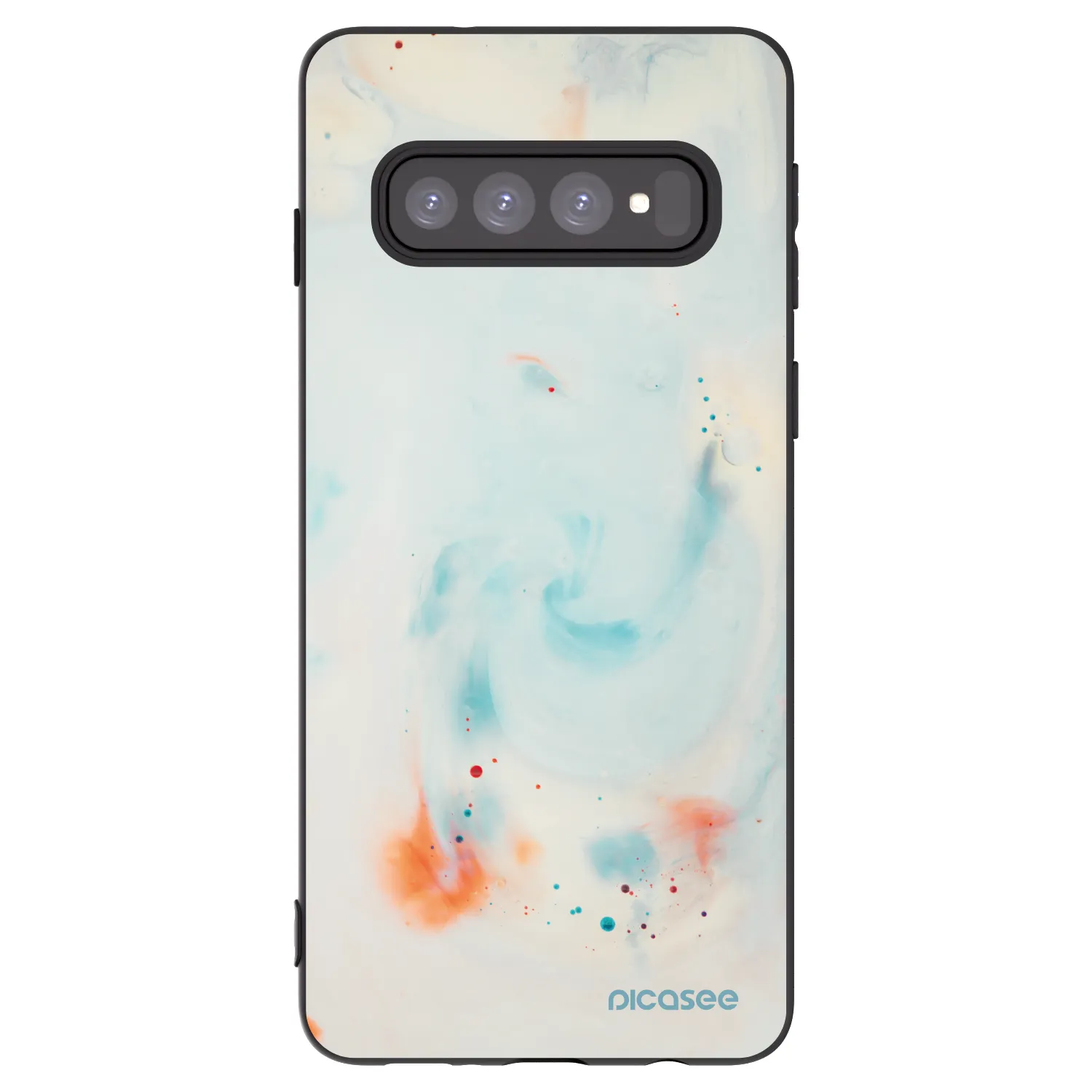 Picasee silikónový čierny obal pre Samsung Galaxy S10 G973 - Splash