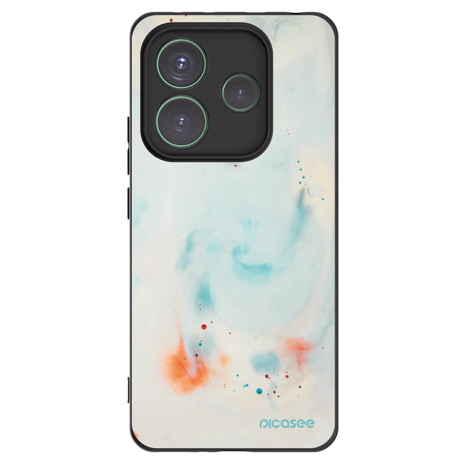 Silikónový čierny obal pre Xiaomi Redmi Note 14 5G - Splash