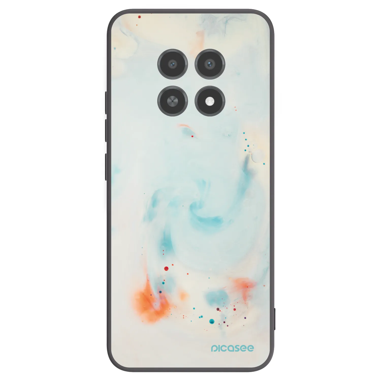 Picasee silikónový čierny obal pre Realme 12X - Splash