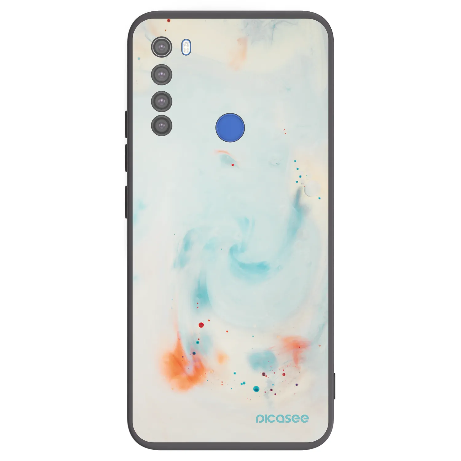 Picasee silikónový čierny obal pre Xiaomi Redmi Note 8T - Splash