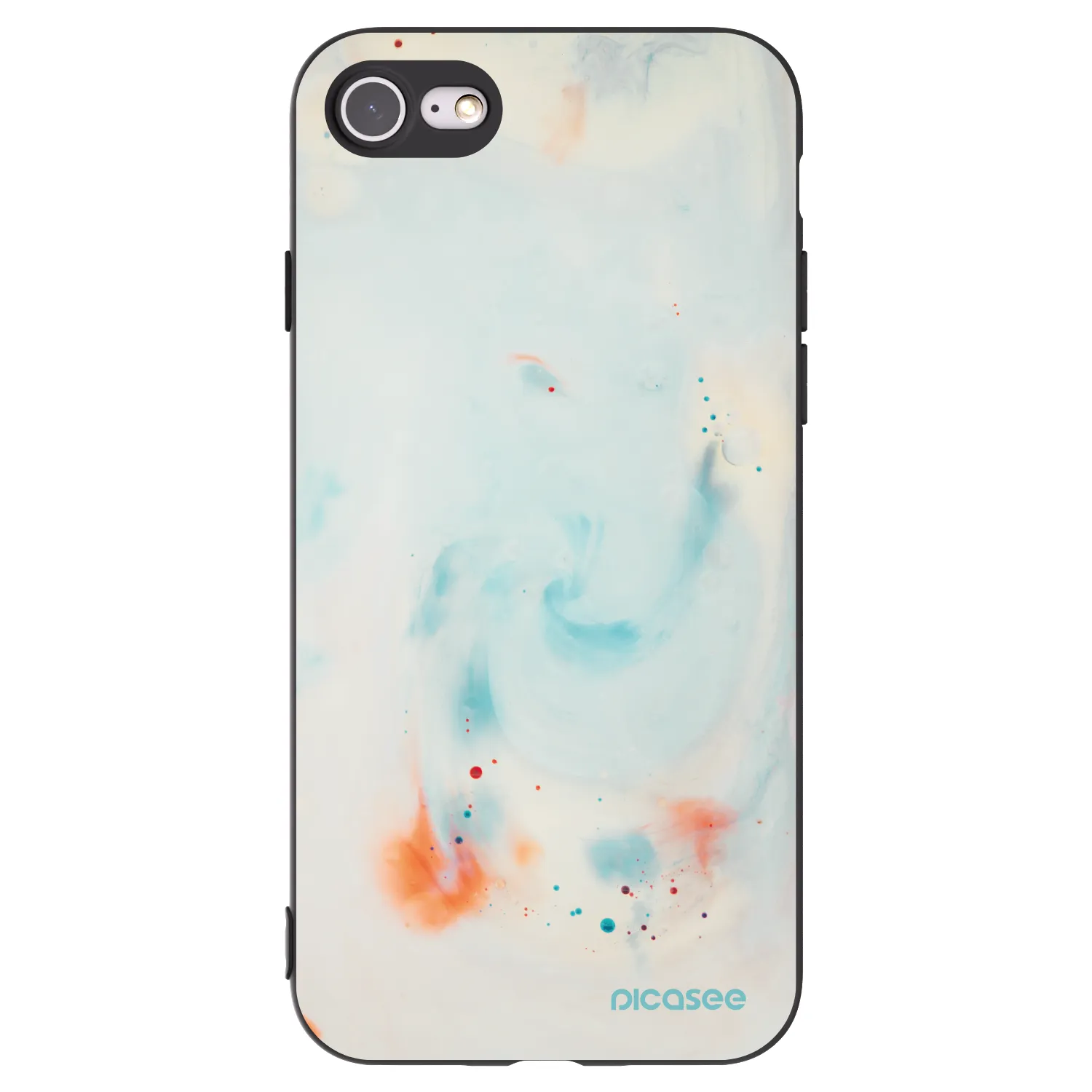 Picasee silikónový čierny obal pre Apple iPhone SE 2020 - Splash