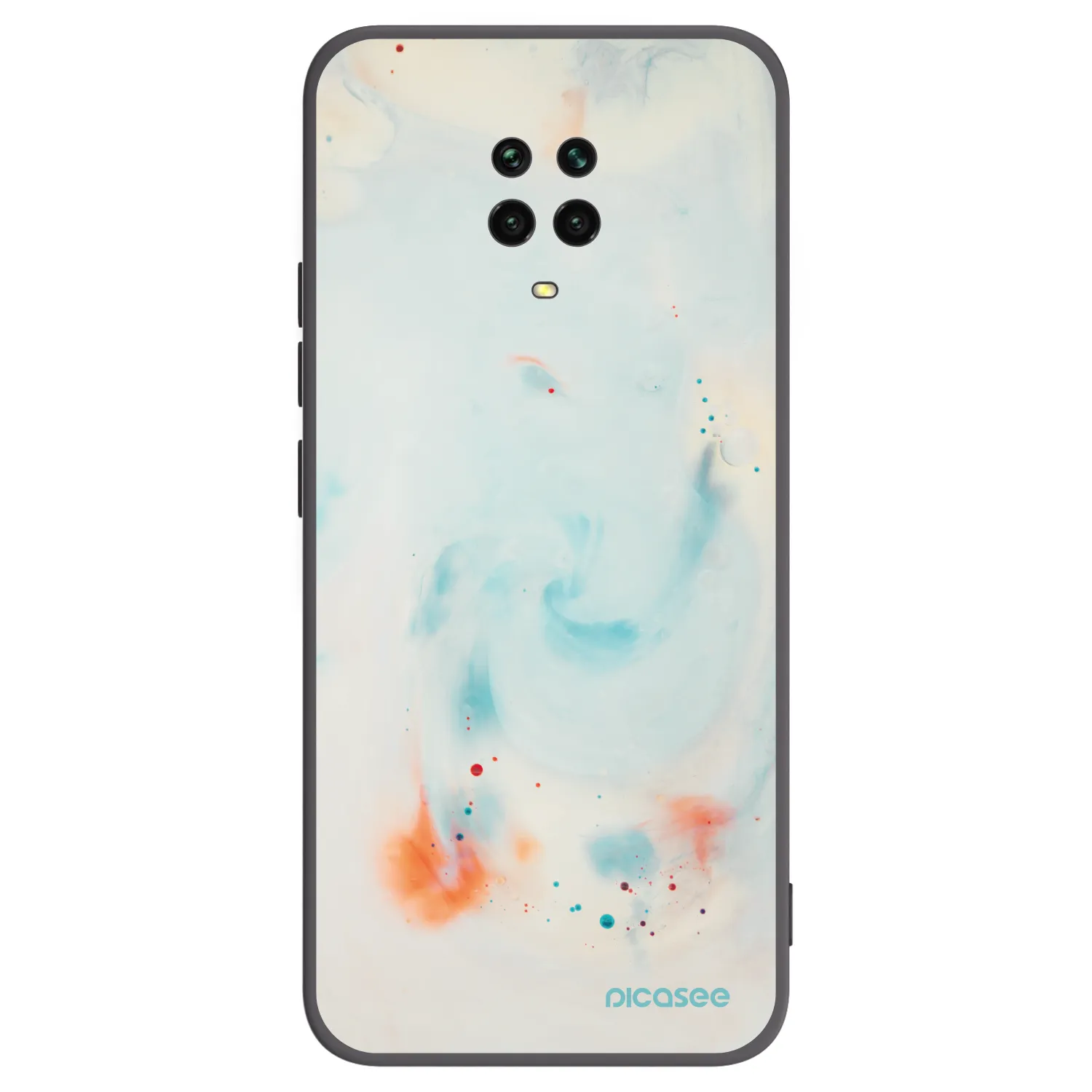 Picasee silikónový čierny obal pre Xiaomi Redmi Note 9S - Splash