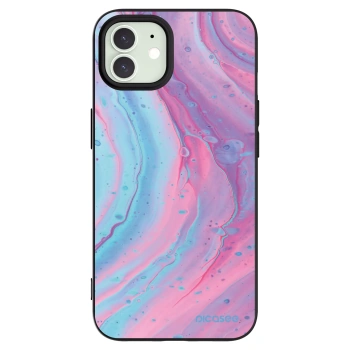 Picasee silikónový čierny obal pre Apple iPhone 12 - Pink liquid