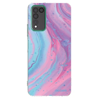 Picasee silikónový prehľadný obal pre Honor 10X Lite - Pink liquid