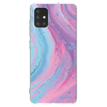 Picasee silikónový prehľadný obal pre Samsung Galaxy M51 M515F - Pink liquid