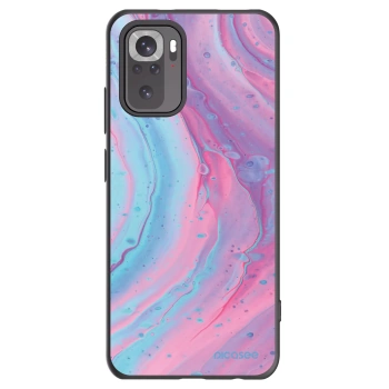 Picasee silikónový čierny obal pre Xiaomi Redmi Note 10 - Pink liquid