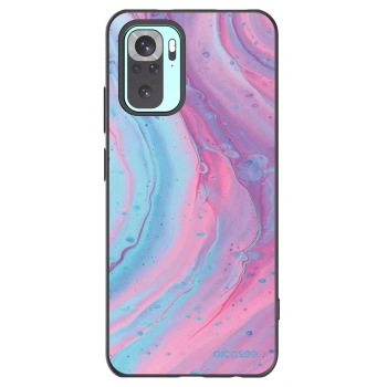 Picasee silikónový čierny obal pre Xiaomi Redmi Note 10 Pro - Pink liquid