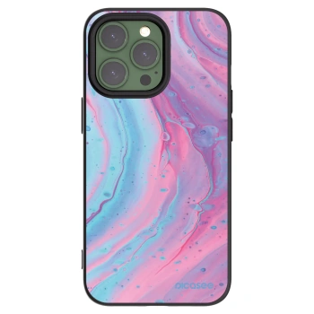 Picasee silikónový čierny obal pre Apple iPhone 13 Pro - Pink liquid