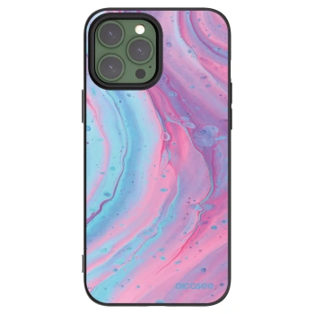 Picasee silikónový čierny obal pre Apple iPhone 13 Pro Max - Pink liquid