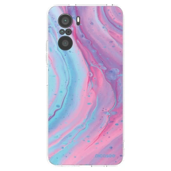 Picasee silikónový prehľadný obal pre Xiaomi Poco F3 - Pink liquid