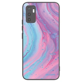 Picasee silikónový čierny obal pre Xiaomi Redmi Note 10 5G - Pink liquid
