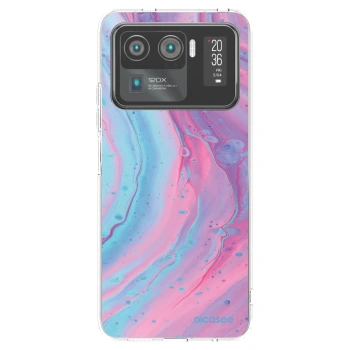 Picasee silikónový prehľadný obal pre Xiaomi Mi 11 Ultra - Pink liquid