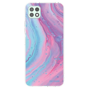 Picasee silikónový prehľadný obal pre Samsung Galaxy A22 A226B 5G - Pink liquid