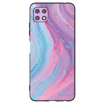 Picasee silikónový čierny obal pre Samsung Galaxy A22 A226B 5G - Pink liquid
