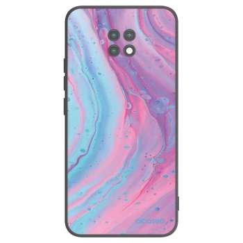 Picasee silikónový čierny obal pre Xiaomi Redmi Note 9T - Pink liquid
