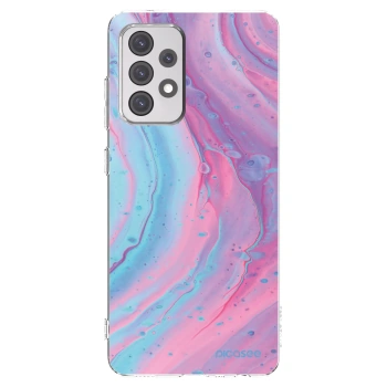 Picasee silikónový prehľadný obal pre Samsung Galaxy A52s 5G A528B - Pink liquid