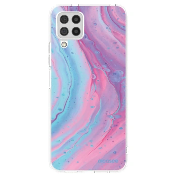 Picasee silikónový prehľadný obal pre Samsung Galaxy A22 A225F 4G - Pink liquid