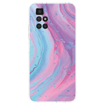 Picasee silikónový prehľadný obal pre Xiaomi Redmi 10 - Pink liquid