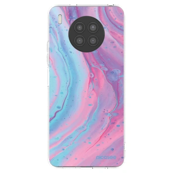 Picasee silikónový prehľadný obal pre Huawei Nova 8i - Pink liquid