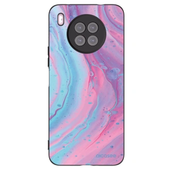 Picasee silikónový čierny obal pre Huawei Nova 8i - Pink liquid