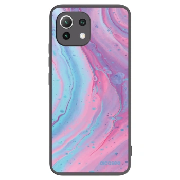 Picasee silikónový čierny obal pre Xiaomi 11 Lite 5G NE - Pink liquid