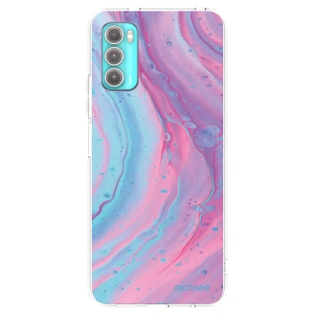 Picasee silikónový prehľadný obal pre Motorola Moto G60 - Pink liquid