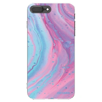 Picasee silikónový prehľadný obal pre Apple iPhone 7 Plus - Pink liquid