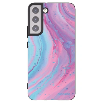 Picasee silikónový čierny obal pre Samsung Galaxy S22+ 5G - Pink liquid