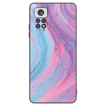 Picasee silikónový čierny obal pre Xiaomi Redmi Note 11 - Pink liquid