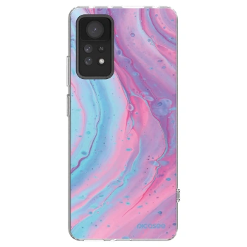 Picasee silikónový prehľadný obal pre Xiaomi Redmi Note 11 Pro 5G - Pink liquid