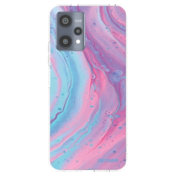 Picasee silikónový prehľadný obal pre Realme 9 Pro 5G - Pink liquid