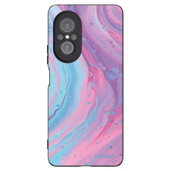 Picasee silikónový čierny obal pre Huawei Nova 9 SE - Pink liquid
