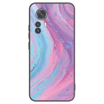 Picasee silikónový čierny obal pre Xiaomi 12 Pro - Pink liquid