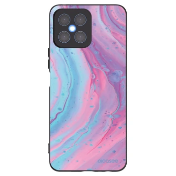 Picasee silikónový čierny obal pre Honor X8 4G - Pink liquid