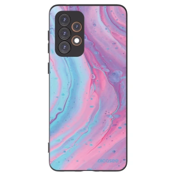 Picasee silikónový čierny obal pre Samsung Galaxy A33 5G A336 - Pink liquid
