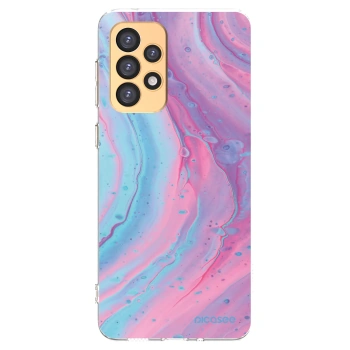 Picasee silikónový prehľadný obal pre Samsung Galaxy A33 5G A336 - Pink liquid