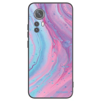 Picasee silikónový čierny obal pre Xiaomi 12X - Pink liquid