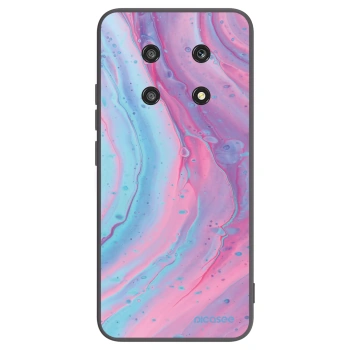 Picasee silikónový čierny obal pre Honor Magic4 Lite 5G - Pink liquid