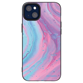 Picasee silikónový čierny obal pre Apple iPhone 14 Plus - Pink liquid