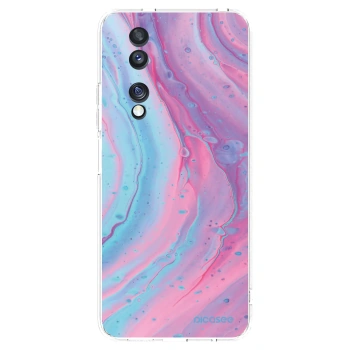 Picasee silikónový prehľadný obal pre Honor 70 - Pink liquid