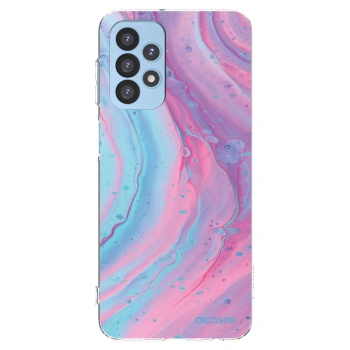 Picasee silikónový prehľadný obal pre Samsung Galaxy A23 A235F 4G - Pink liquid
