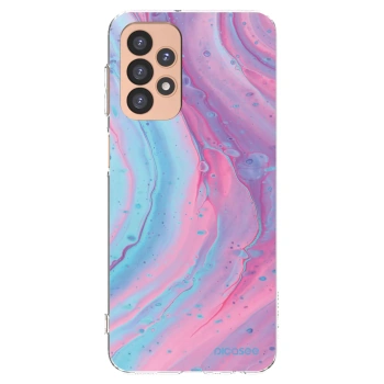 Picasee silikónový prehľadný obal pre Samsung Galaxy A23 A236B 5G - Pink liquid