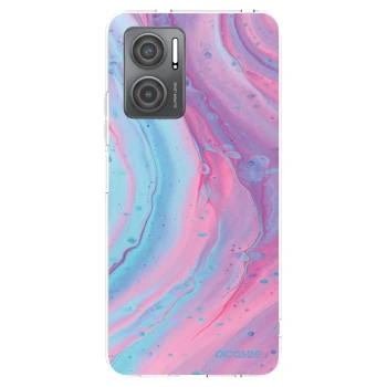 Picasee silikónový prehľadný obal pre Xiaomi Redmi 10 5G - Pink liquid