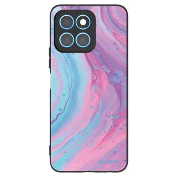 Picasee silikónový čierny obal pre Honor X6 - Pink liquid