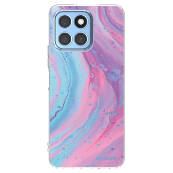 Picasee silikónový prehľadný obal pre Honor X6 - Pink liquid