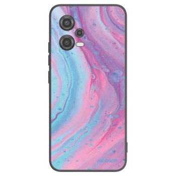 Picasee silikónový čierny obal pre Xiaomi Poco X5 - Pink liquid