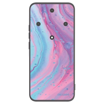 Picasee silikónový čierny obal pre Honor Magic5 Lite 5G - Pink liquid