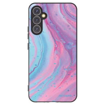 Picasee silikónový čierny obal pre Samsung Galaxy A34 5G A346B - Pink liquid