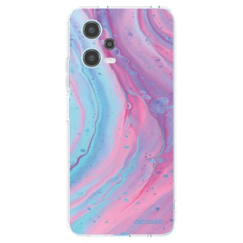 Picasee silikónový prehľadný obal pre Xiaomi Redmi Note 12 5G - Pink liquid