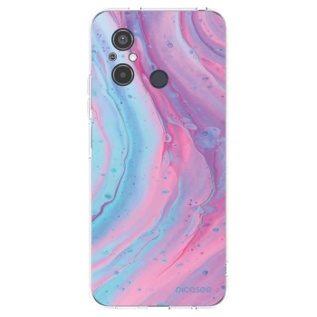 Picasee silikónový prehľadný obal pre Xiaomi Redmi 12C - Pink liquid